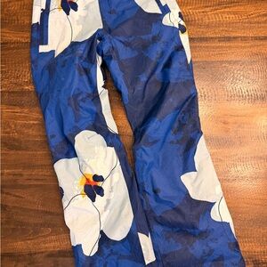 The North Face Blue and White Ski Pants